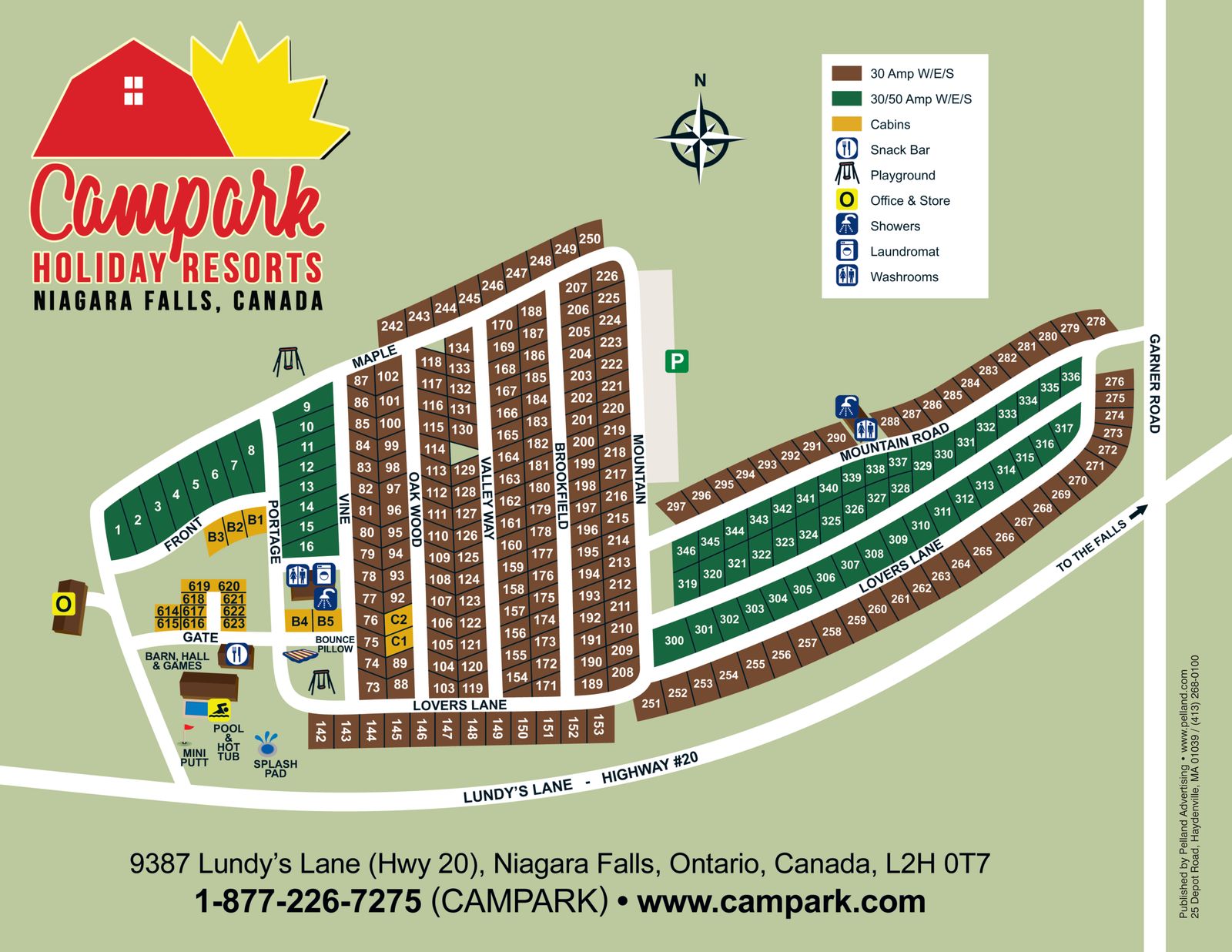 Campark site map, 2026